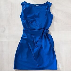 DIANE VON FURSTENBERG DVF BLUE DRESS 6 EXCELLENT STRETCH